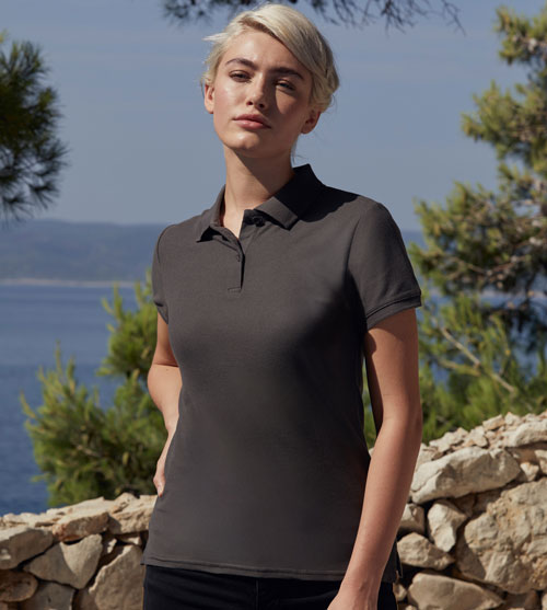 Klem kort Peregrination Fruit of the Loom Premium dames Polo bedrukken - Shirtsenzo.nl