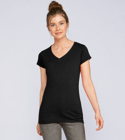 Gildan Softstyle V-Neck dames T-shirt V-hals 