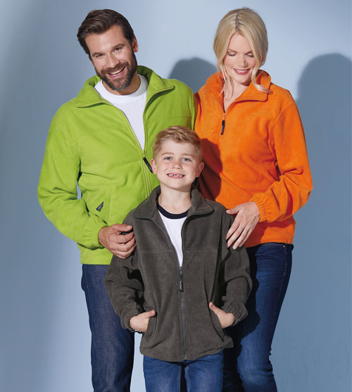 probleem Klant diagonaal James & Nicholson Full-Zip kinder Fleece jacket bedrukken - Shirtsenzo.nl