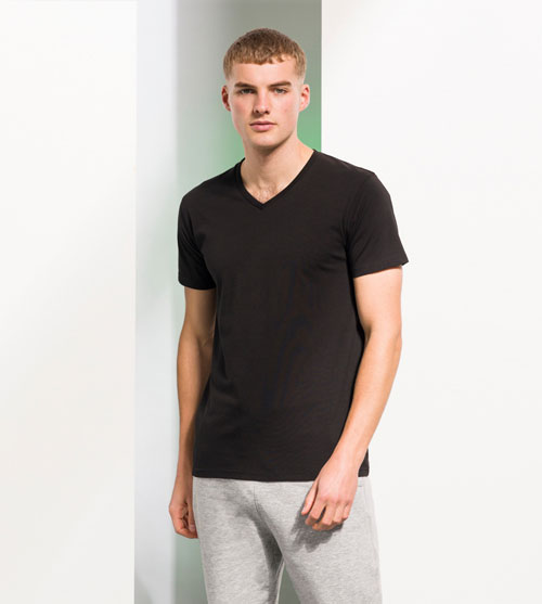 Skinni Fit Men s Feel Good Stretch heren T shirt V hals