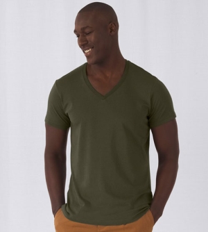 B&C Inspire T heren T-shirt Organic V-hals 