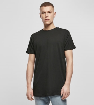 Build Your Brand Shaped Long Tee heren T-shirt