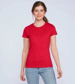 Gildan Premium Cotton dames T-shirt ronde hals