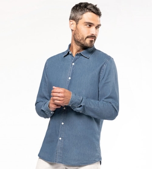 Kariban Chambray Blue heren Shirt 