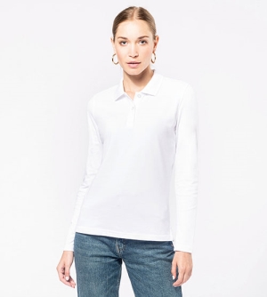 Kariban Cotton Longsleeve dames Polo