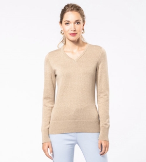 Kariban dames Pullover met V-hals