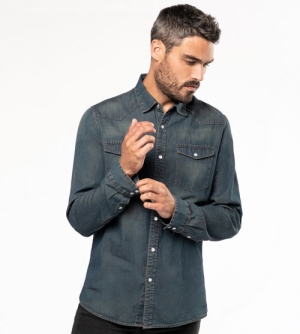 Kariban Denim heren Shirt