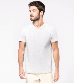 Kariban Enzym Washed heren T-shirt V-hals