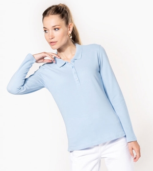 Kariban Piqué Longsleeve dames Polo