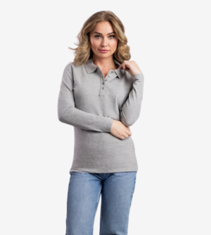 Lemon & Soda Basic Longsleeve Cotton Elastane dames Polo 