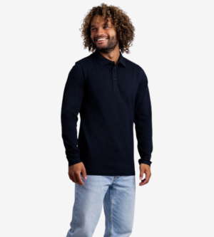 Lemon & Soda Basic Longsleeve Cotton Elastane heren Polo