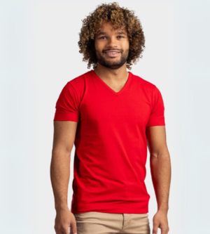 Lemon & Soda Cotton Elastane heren T-Shirt V-hals