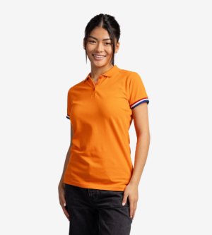 Lemon & Soda Dames Polo Oranje Vlag