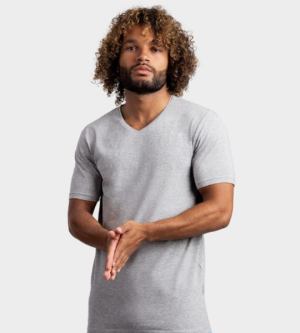 Lemon & Soda Fine Cotton Elastane heren T-shirt V-hals