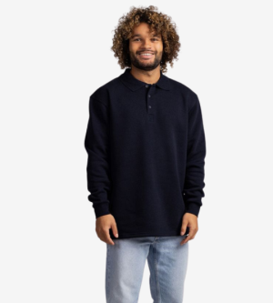 Lemon & Soda Polosweater Open Hem heren Polo Sweatshirt