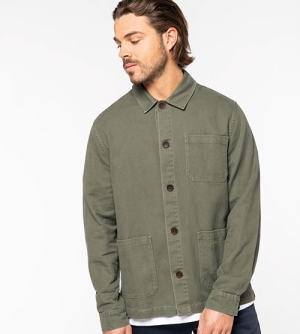 Native Spirit Afgewassen Atelier heren Overshirt 