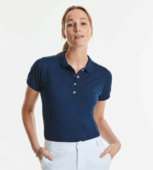 Russell Ladies Fitted Stretch dames Polo