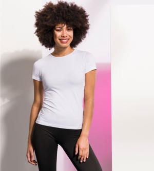 Skinni Fit Women's Feel Good Stretch dames T-shirt ronde hals