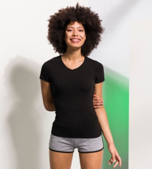 Skinni Fit Women's Feel Good Stretch dames T-shirt V-hals