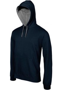 Kariban Sweater gecontrasteerde capuchon heren hoodie