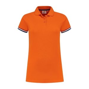 Lemon & Soda Dames Vlag Polo Oranje