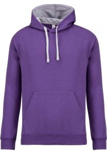 Kariban Sweater gecontrasteerde capuchon heren hoodie