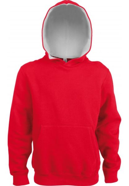 Kariban Sweater gecontrasteerde capuchon kinder hoodie