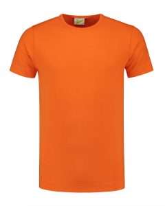 Lemon & Soda Cotton Elastane heren T-Shirt – Oranje