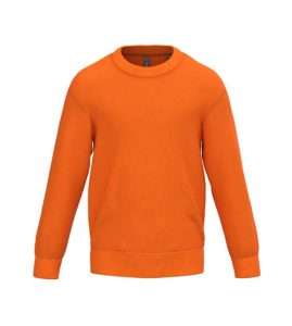 Kariban kids Sweater met Ronde hals – Oranje
